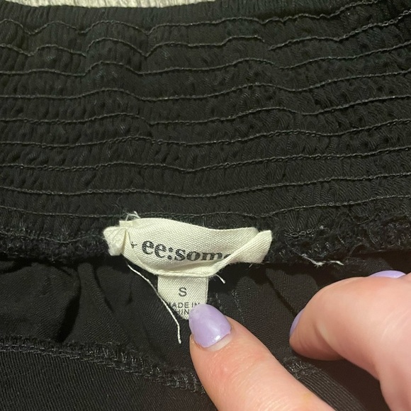 Boutique Ruffle Shorts Womens Small Tie Bow Flowy Smocked high waisted festival - Picture 6 of 7